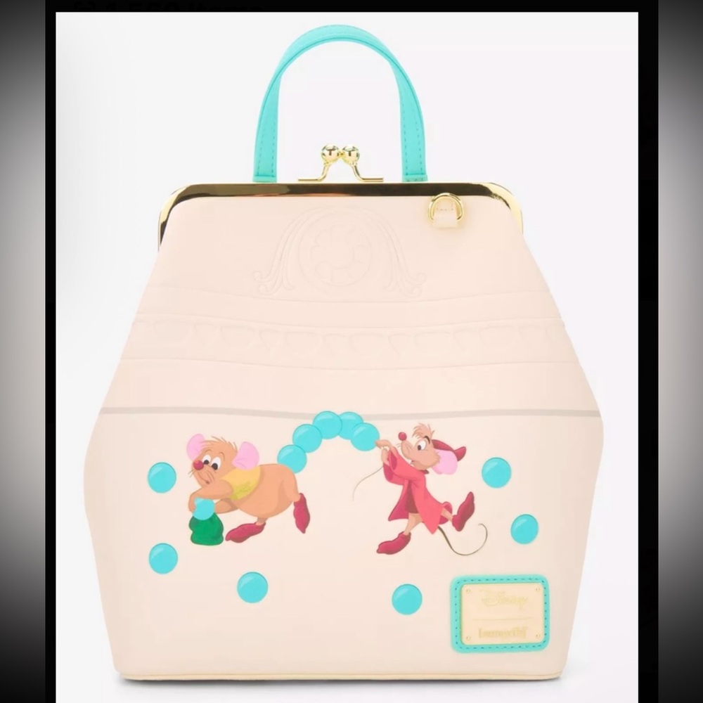 NWT - Loungefly Disney’s Cinderella Jaq & Gus Beads Mini Backpack